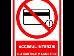 Indicator pentru accesul interzis cu cartele magnetice